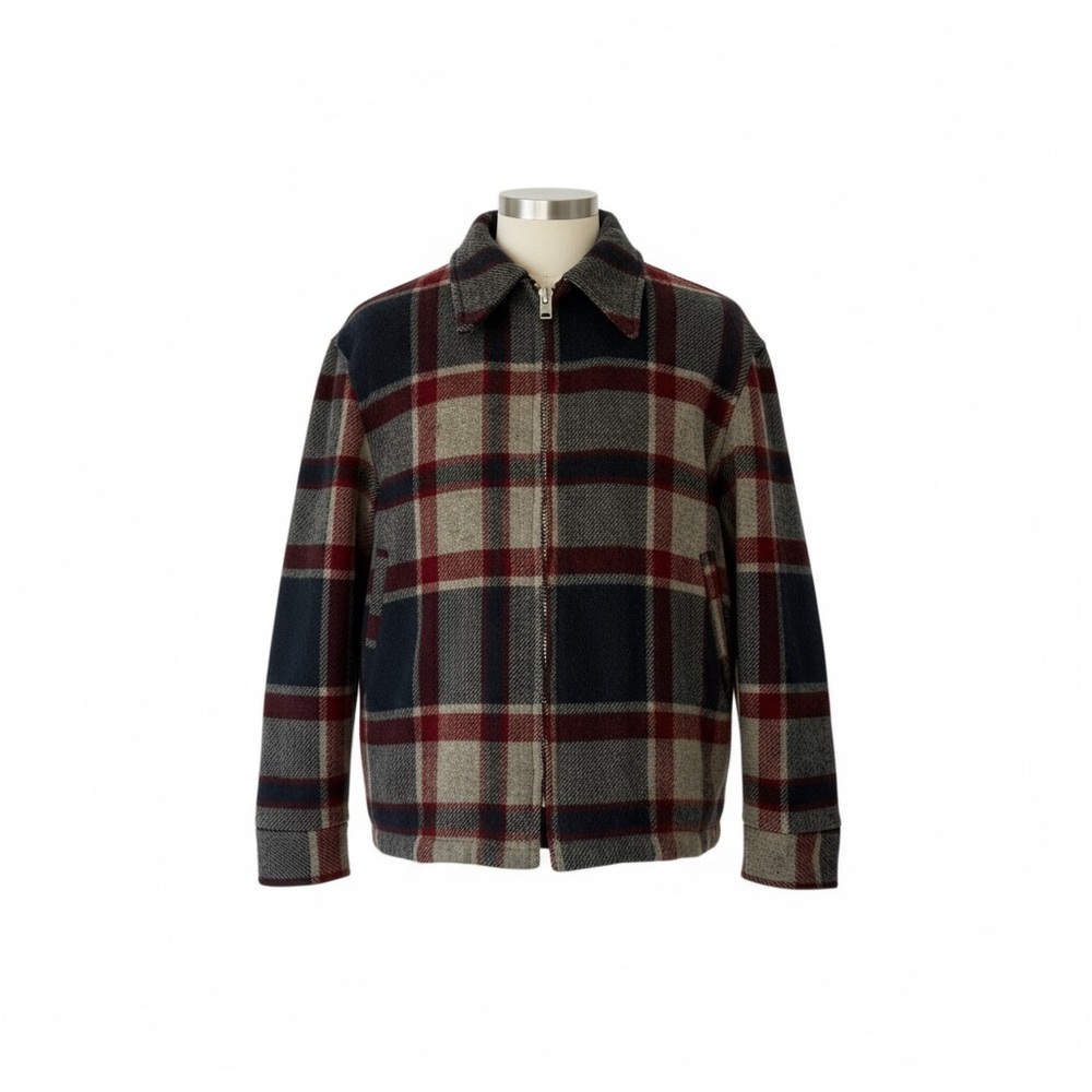 Vintage Woolrich Plaid Jacket - Blue, Gray, Red